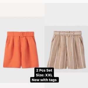 2 Pcs Set Women's Bermuda Shorts